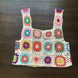 Crotchet Cropped Tank